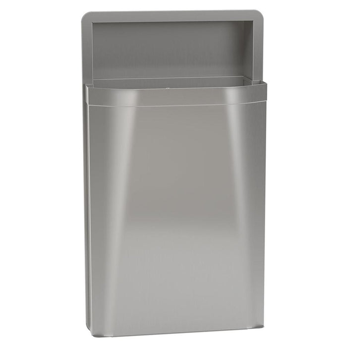 Bradley 3A05-36 Diplomat Waste Receptacle Large Capacity Removable 18 Gal. Recessed - Satin - Prestige Distribution