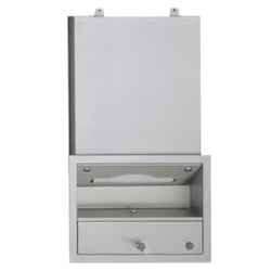ASI 0436 Traditional All Purpose Cabinet w/ Shelf & Towel Dispenser Recessed - Satin