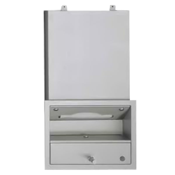 ASI 0436 Traditional All Purpose Cabinet w/ Shelf & Towel Dispenser Recessed - Satin - Prestige Distribution