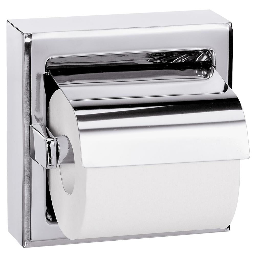 Bradley 5107-0000 Toilet Paper Dispenser w/ Hood Single Roll Surface M ...