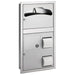 Bradley 5912-6900 Seat Cover w/ Toilet Paper Dispenser & Sanitary Napkin Disposal Reverse Door Recessed - Satin - Prestige Distribution