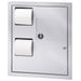 Bradley 5942-1169 Dual Toilet Paper Dispenser & Napkin Disposal Reverse Door Surface Mounted - Satin - Prestige Distribution