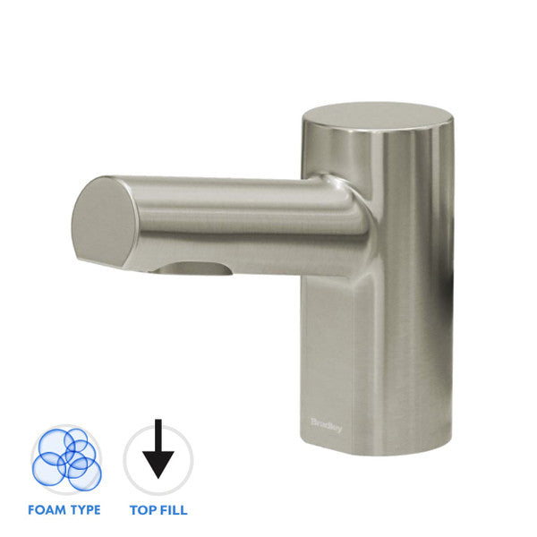 Bradley 6-3300-RLT Metro Series Top Fill Deck Mounted Soap Dispenser - Liquid - Prestige Distribution