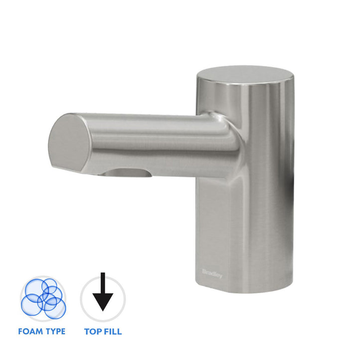 Bradley 6-3300-RLT Metro Series Top Fill Deck Mounted Soap Dispenser - Liquid - Prestige Distribution