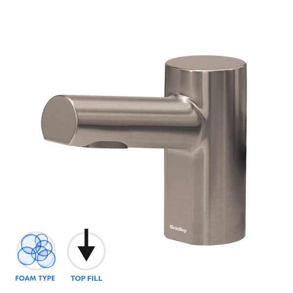 Bradley 6-3300-RLT Metro Series Top Fill Deck Mounted Soap Dispenser - Liquid - Prestige Distribution