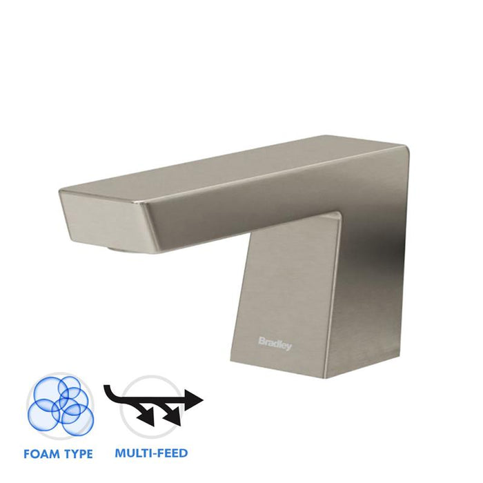 Bradley 6-3700-RFM Zen Series Multi-Feed Tank Deck Mounted Soap Dispenser - Foam - Prestige Distribution