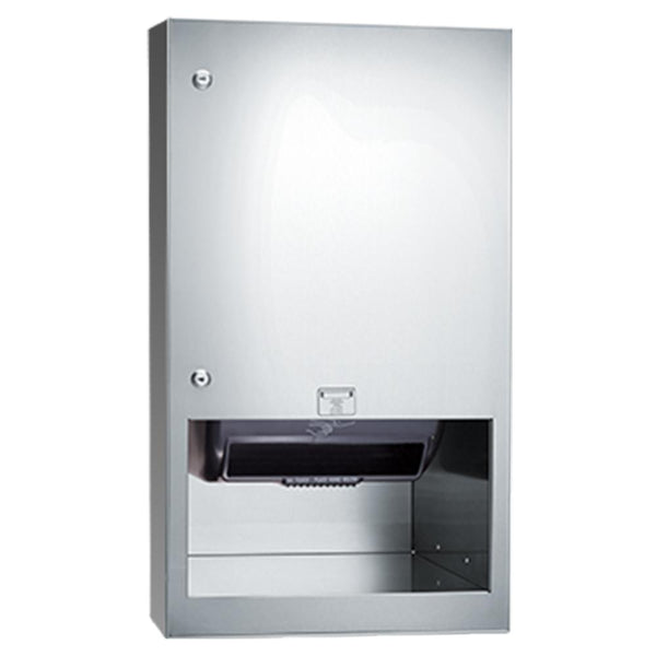 ASI 645210A-6 Simplicity Automatic Roll Paper Towel Dispenser Semi-Recessed - Satin - Prestige Distribution