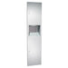 ASI 64676-2 Simplicity Paper Towel Dispenser & Removable Waste Receptacle Semi-Recessed - Satin - Prestige Distribution