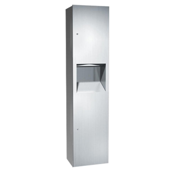 ASI 64676-9 Simplicity Paper Towel Dispenser & Removable Waste Receptacle Surface Mounted - Satin - Prestige Distribution