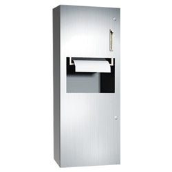 ASI 64696-9 Simplicity Roll Paper Towel Dispenser & Removable Waste Receptacle Surface Mounted - Satin