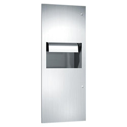 ASI 64696AC Simplicity Automatic Roll Paper Towel Dispenser & Waste Receptacle Recessed - Satin