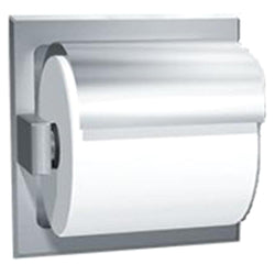 ASI 7402-H Toilet Paper Holder Single Hooded Wet Wall Lugs Recessed