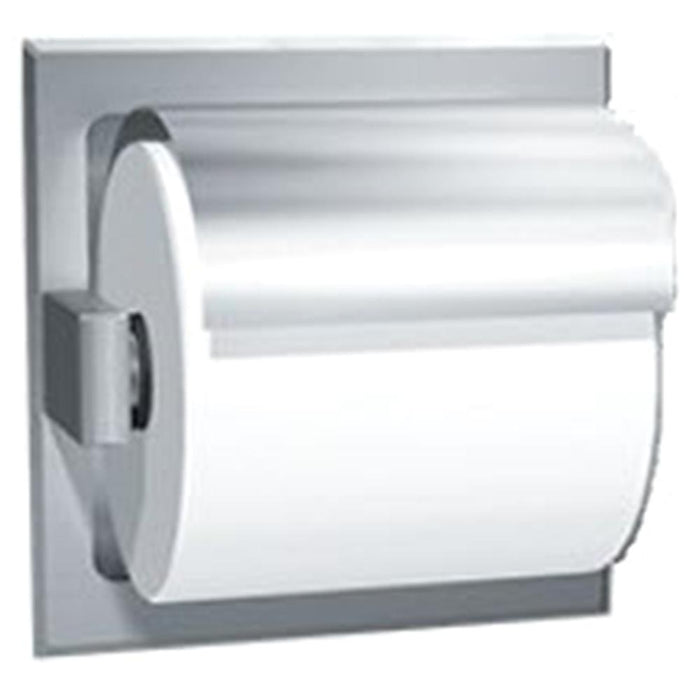 ASI 7402-H Toilet Paper Holder Single Hooded Wet Wall Lugs Recessed - Prestige Distribution