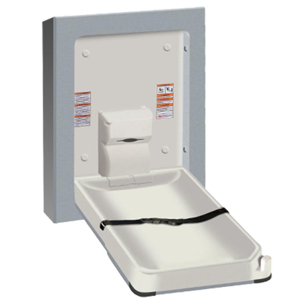 ASI 9017-9 Baby Changing Station Vertical Stainless Steel Surface Mounted - Satin - Prestige Distribution