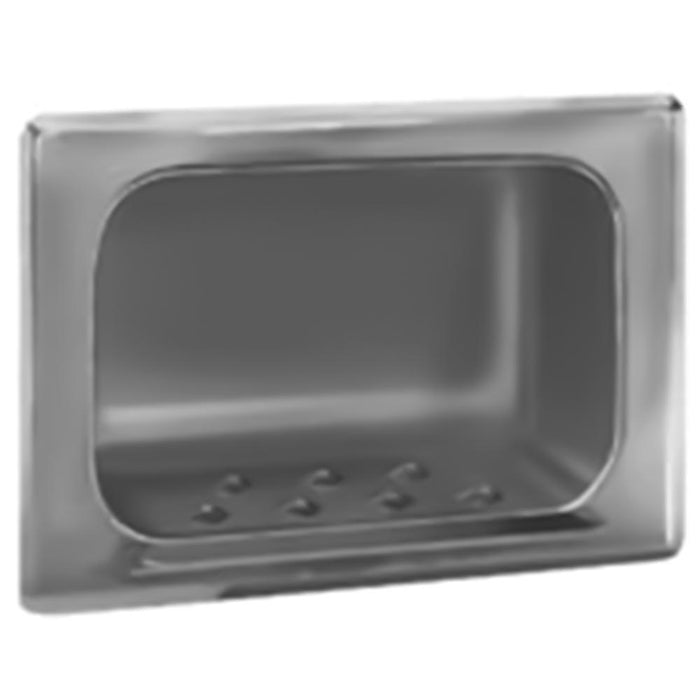 Bradley 9403-US Bradex Soap Dish with Wall Clamp Stainless Steel Recessed - Satin - Prestige Distribution