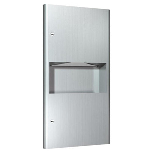 ASI 94623 Profile Paper Towel Dispenser & Removable Waste Receptacle Semi-Recessed - Satin - Prestige Distribution