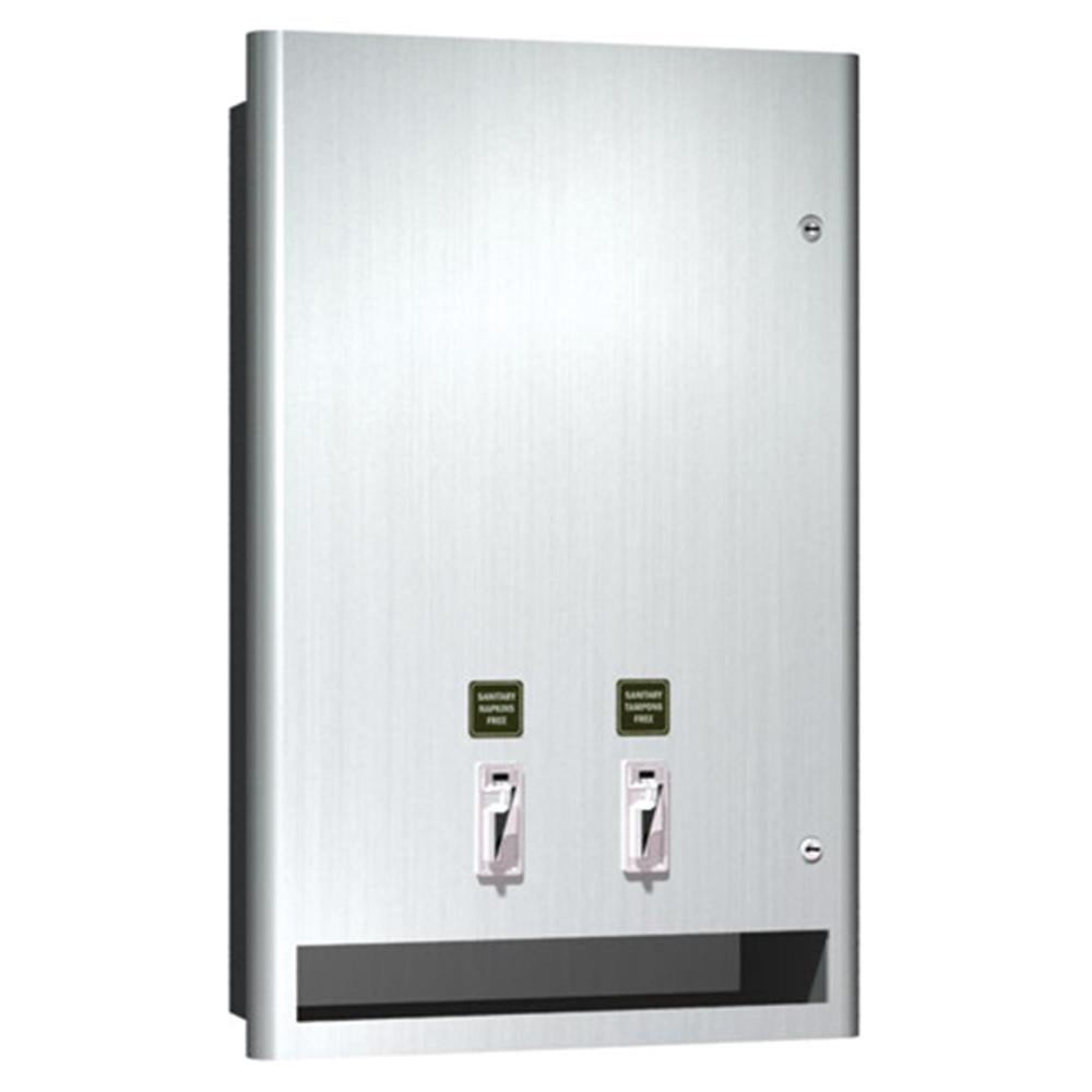 ASI 9468 Profile Sanitary Napkin & Tampon Dispenser Recessed Satin