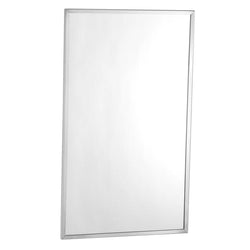 Bobrick B165 24" Wide Mirror Channel Framed Surface Mounted - Bright Polished