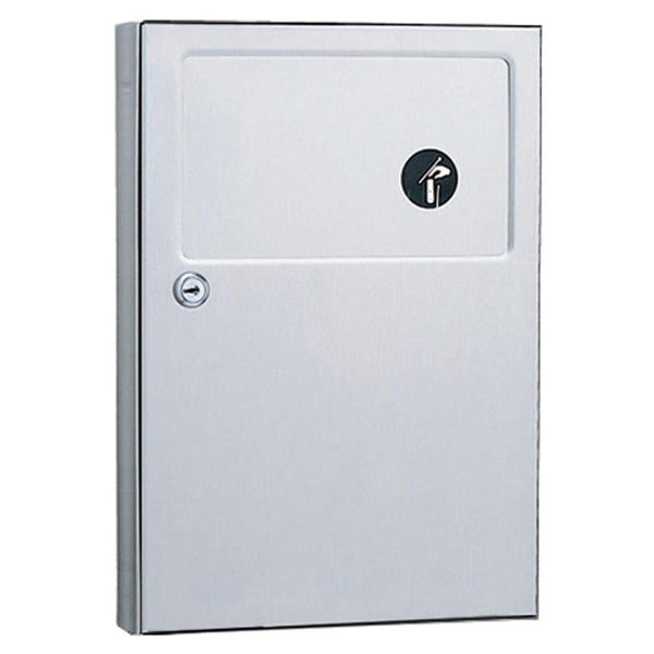 Bobrick B254 ClassicSeries Sanitary Napkin Disposal 1 Gal. Surface Mounted - Satin - Prestige Distribution