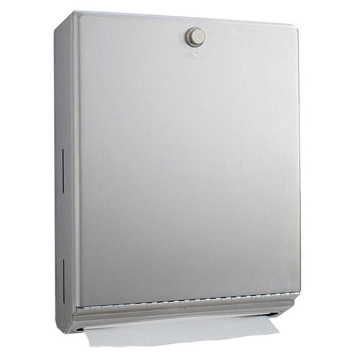 Bobrick B2620 ClassicSeries Paper Towel Dispenser w/ Knob Latch Surface Mounted - Satin - Prestige Distribution