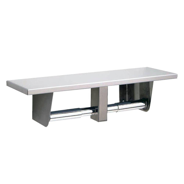 Bobrick B2840 Toilet Paper Dispenser & Utility Shelf Surface Mounted - Satin - Prestige Distribution