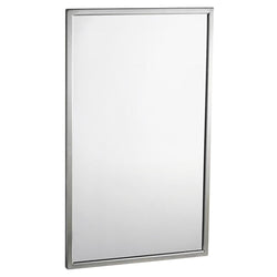 Bobrick B2908 18 Mirror Welded Angle Framed Surface Mounted Tempered Glass - Satin