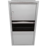 Bobrick B369 ClassicSeries Paper Towel Dispenser & Waste Receptacle Recessed - Satin - Prestige Distribution