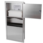 Bobrick B369 ClassicSeries Paper Towel Dispenser & Waste Receptacle Recessed - Satin - Prestige Distribution