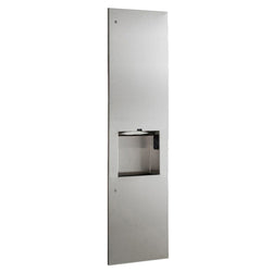 Bobrick B38030 TimLineSeries Paper Towel Dispenser w/ Waste Receptacle & Hand Dryer Recessed - Satin