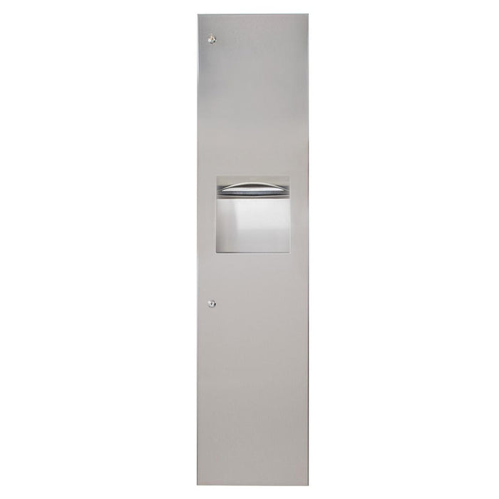 Bobrick B38034 TrimLineSeries Paper Towel Dispenser & Waste Receptacle Recessed - Satin - Prestige Distribution