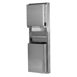 Bobrick B39619 ClassicSeries Convertible Paper Towel Dispenser & Waste Receptacle Surface Mounted