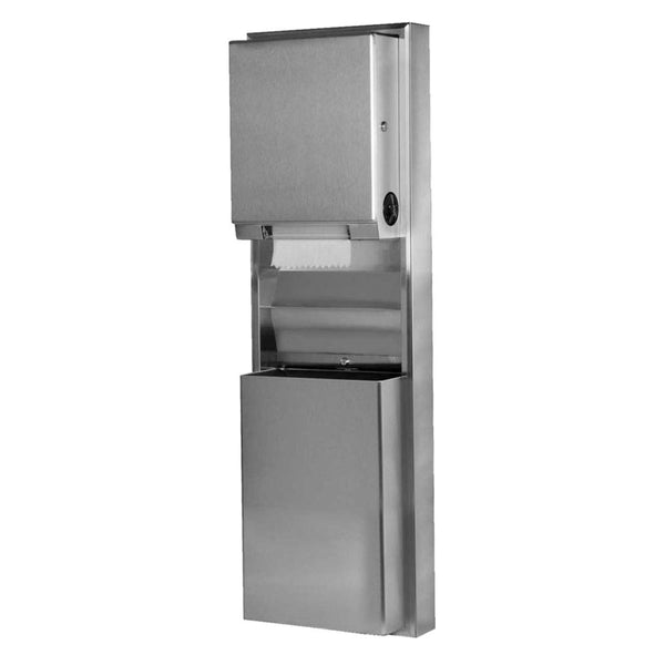 Bobrick B39619 ClassicSeries Convertible Paper Towel Dispenser & Waste Receptacle Surface Mounted - Prestige Distribution