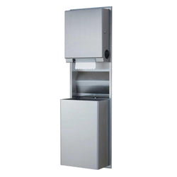 Bobrick B3961 ClassicSeries Convertible Paper Towel Dispenser & Waste Receptacle Recessed - Satin