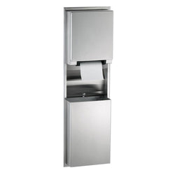 Bobrick B39747 ClassicSeries Convertible Automatic Towel Dispenser & Waste Receptacle Recessed - Satin