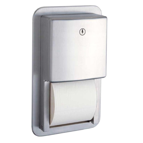 Bobrick B4388 ConturaSeries Toilet Paper Dispenser Multi-Roll Recessed - Satin - Prestige Distribution