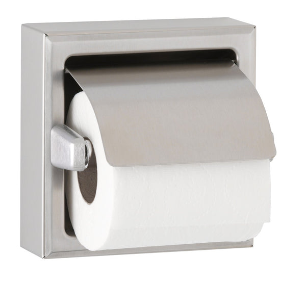 Bobrick B669 Toilet Paper Dispenser w/ Hood Single Roll Surface Mounted - Prestige Distribution
