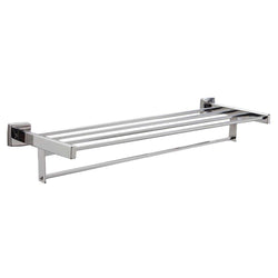 Bobrick B676X24 Towel Shelf w/ Towel Bar Surface Mounted - Bright Polished