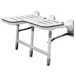 Bobrick B918116 Shower Seat Folding w/ Legs Phenolic Bariatric Surface Mounted - Matte - Prestige Distribution