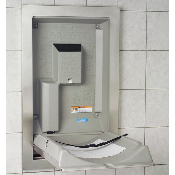 Koala KB111-SSRE Baby Changing Station Vertical Stainless Steel Recessed - Grey - Prestige Distribution