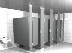 Hadrian Solid Plastic Toilet Partition - Prestige Distribution