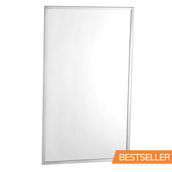 Bobrick B165 18" Wide Mirror Channel Framed Surface Mounted - Bright Polished