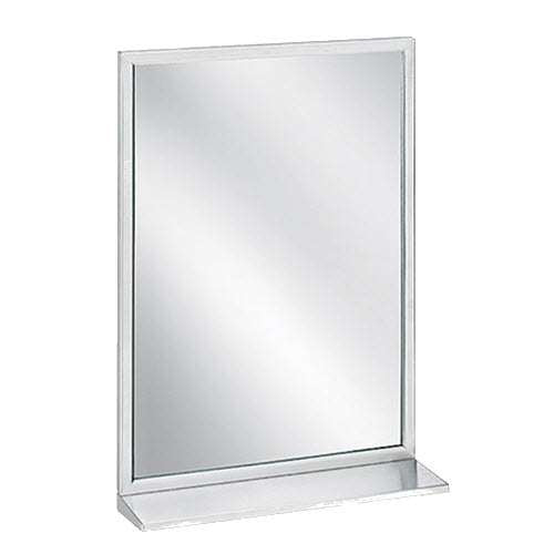 Bradley 7805 24" Angle Frame Mirror with Shelf - One Hanger - Prestige Distribution