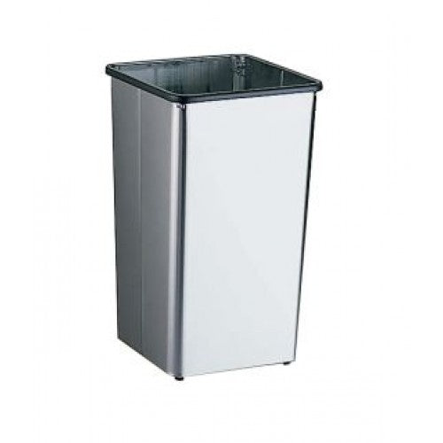 Bradley 377-3738 Waste Receptacle Open Top 36 Gal. Freestanding - Satin - Prestige Distribution