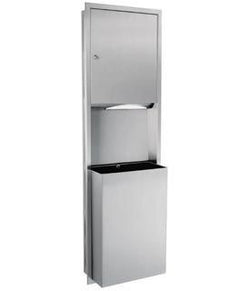 Gamco TW-1-18 Recessed Towel Dispenser and Waste Receptacle Combination