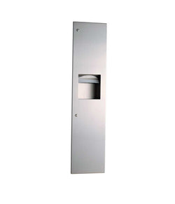 Gamco TW-9F Coverall Semi-Recessed Towel Dispenser and Waste Receptacle Combination